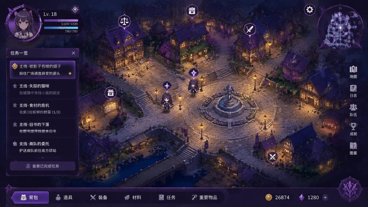 光与影的二重身 角色养成 内容截图 1
